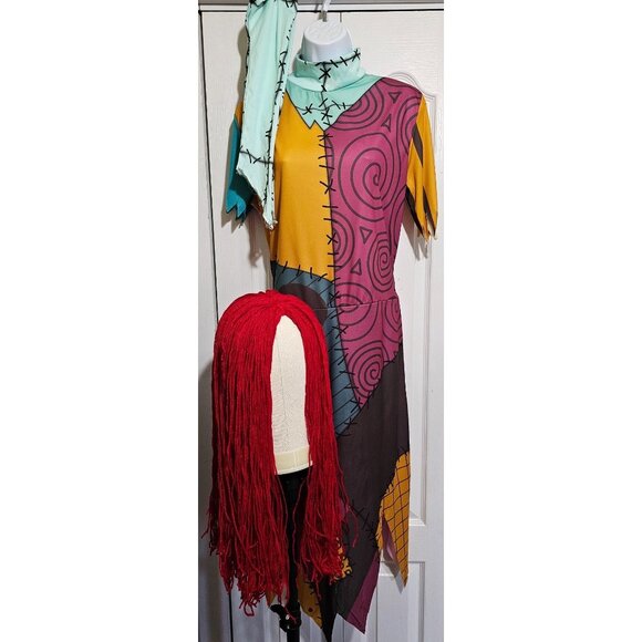 Disguise Other - The Nightmare Before Christmas Sally Costume Juniors 7-9 Dress Wig Glovettes
